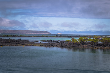 Galapagos Islands - August 25, 2017: Concha Perla Lagoon in Isabela Island, Galapagos Islands, Ecuador