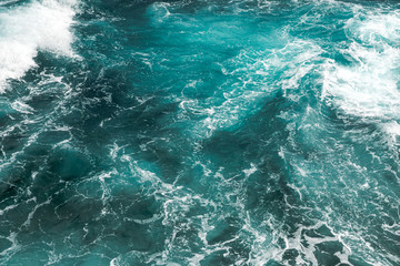 Blue ocean from above