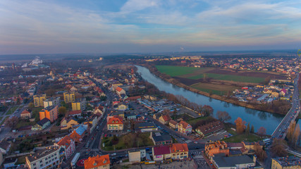 Krapkowice z lotu ptaka, dron
