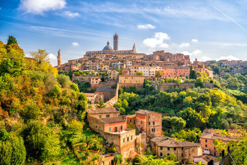 Downtown Siena skyline we Włoszech