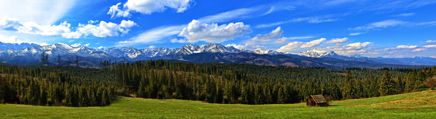 Beautiful panowama on the Polish Tatras
