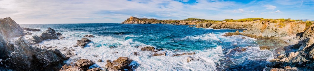 Panorama Wysp Gaou w Six-Fours-les-Plages, Brusc