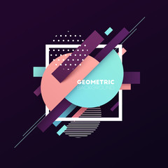 Abstrakcjonistyczny geometryczny tło. Ilustracji wektorowych.