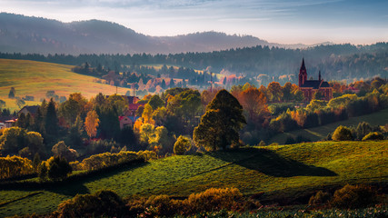 Wieś w Bieszczadach. Lutowiska