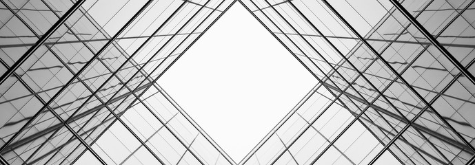 architektura geometrii w oknie szklanym - monochromatyczne