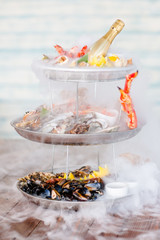 Talerz z owocami morza