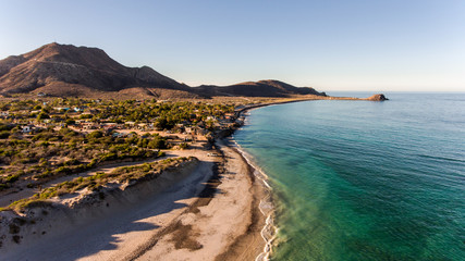 Aerial views from Cabo Pulmo national park, Baja California Sur, Mexico.