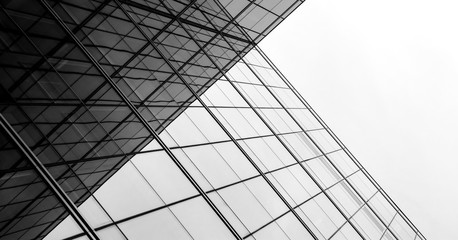 architektura geometrii w oknie szklanym - monochromatyczne