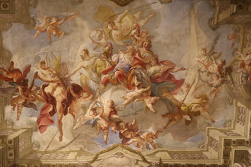Fresk religijny z pałacu Kińskich w Wiedniu.