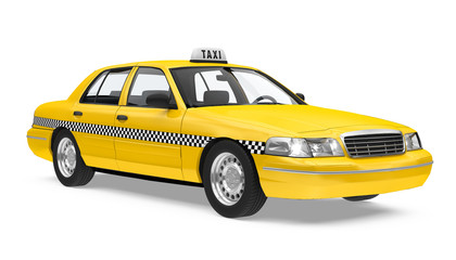 Żółty Taxi Odizolowywający