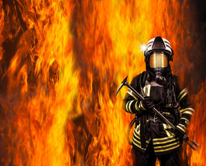 Strażak w ogniu