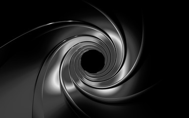 Pistolet baryłkę renderowania 3d