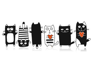 Kolekcja śmieszne koty.