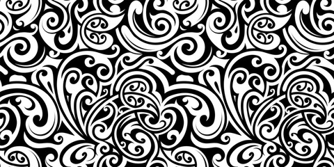 Bezszwowe ornament w stylu Maorysów