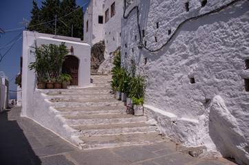 Lindos, Grecja - romantyczne uliczki