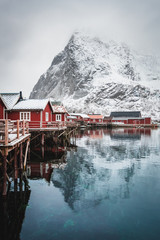 Zimowa wioska rybacka