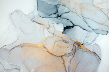 Atrament, farba, abstrakcja. Zbliżenie obrazu. Kolorowy obraz abstrakcyjny tło. Farba olejna o dużej strukturze. Szczegóły wysokiej jakości. Atrament alkoholowy nowoczesne malarstwo abstrakcyjne, współczesna sztuka współczesna.