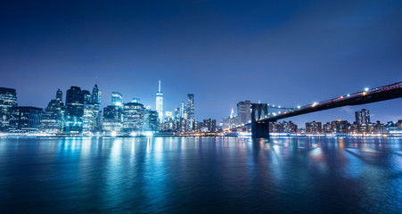 Panorama zachodu słońca w Nowym Jorku