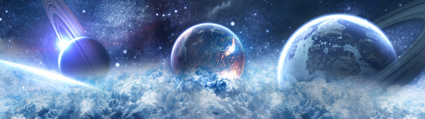 planety w przestrzeni - saturn