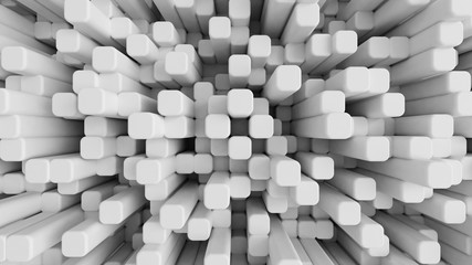 Białe tło z plastrami miodu. Ilustracja, renderowanie 3d.