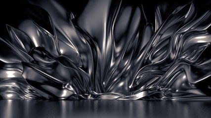 Luksusowe szare tło. Ilustracja, renderowanie 3d.