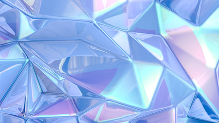 Niebieskie tło kryształu, ilustracja 3D