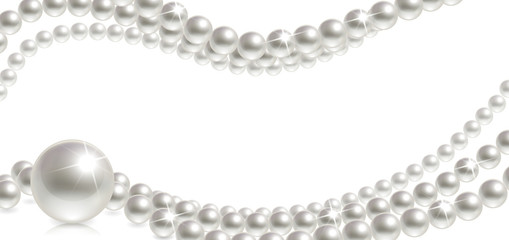 Baner z perłami