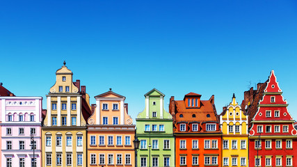 Stare domy kolor we Wrocławiu