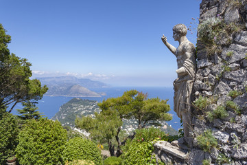 Capri widok z Monte Solaro Kampania Włochy