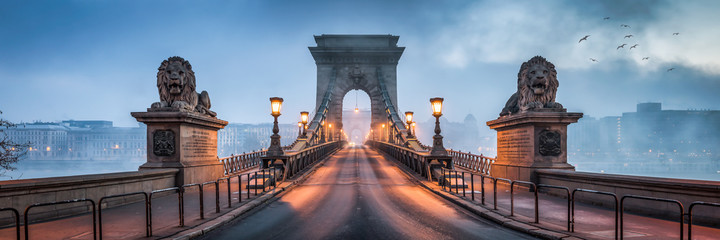 Chain Bridge Panorama w Budapeszcie, Węgry