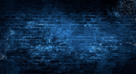 Pusty tło stary ściana z cegieł, tło, neonowy światło