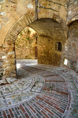 Ulice Spello w Umbria, Włochy.