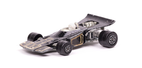 Black metal toy car
