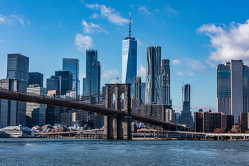 Skyline Brooklyn Bridge i Nowy Jork