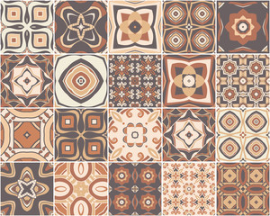 Wzór mozaiki. płytki azulejos. Wektor.