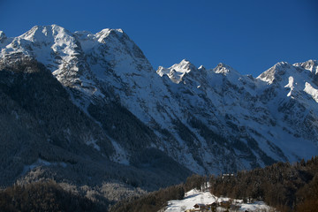 snow mountain in austria