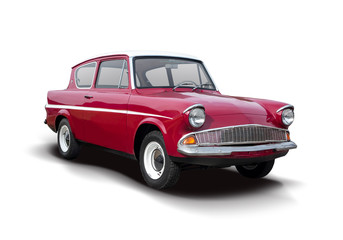 Klasyczny sport brytyjski samochód na białym tle