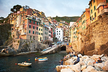 Italia kolorowe uliczki cinque terre stare miasto