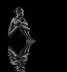 Seksowne ciało nagiej kobiety.