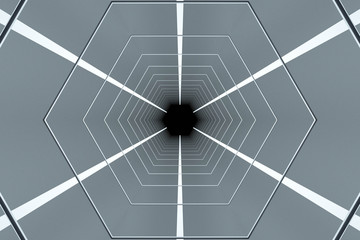 wnętrze przyszłego tunelu, 3d render