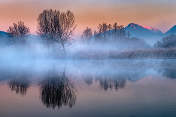 Panorama wzdłuż rzeki Adda