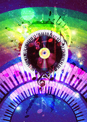 Plakat na płycie winylowej