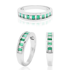 biżuteria z brylantami i kolczykami szmaragdowo-rubinowymi i szafirowymi