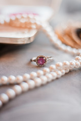 Glamorous Wedding Detail Engagement Ring