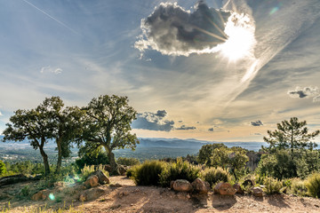 widok na dolinę Roquebrune sur Agens, Lazurowe Wybrzeże, Francja