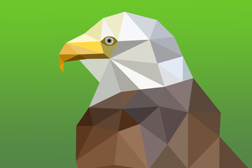 portret amerykańskiego orła origami