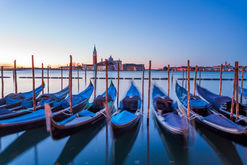 Wenecja Włochy Widok gondoli z San Marco Piazza