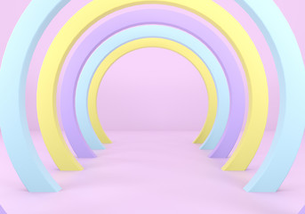 pastelowe 3d abstrakcyjne tło, renderowania 3d