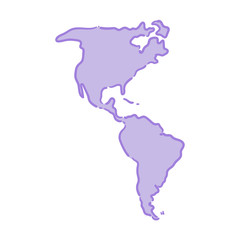 Ręcznie rysowane mapa świata w Ameryce