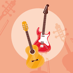 instrumenty gitarowe elektryczne i akustyczne